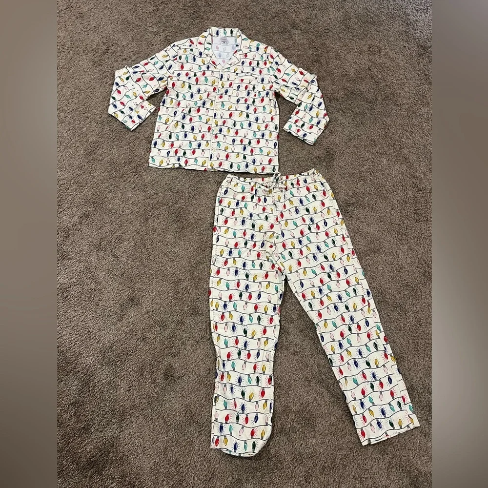 NWOT Hanna Andersson Unisex Bright Bulbs Pajama Set Size Small - Picture 4 of 11